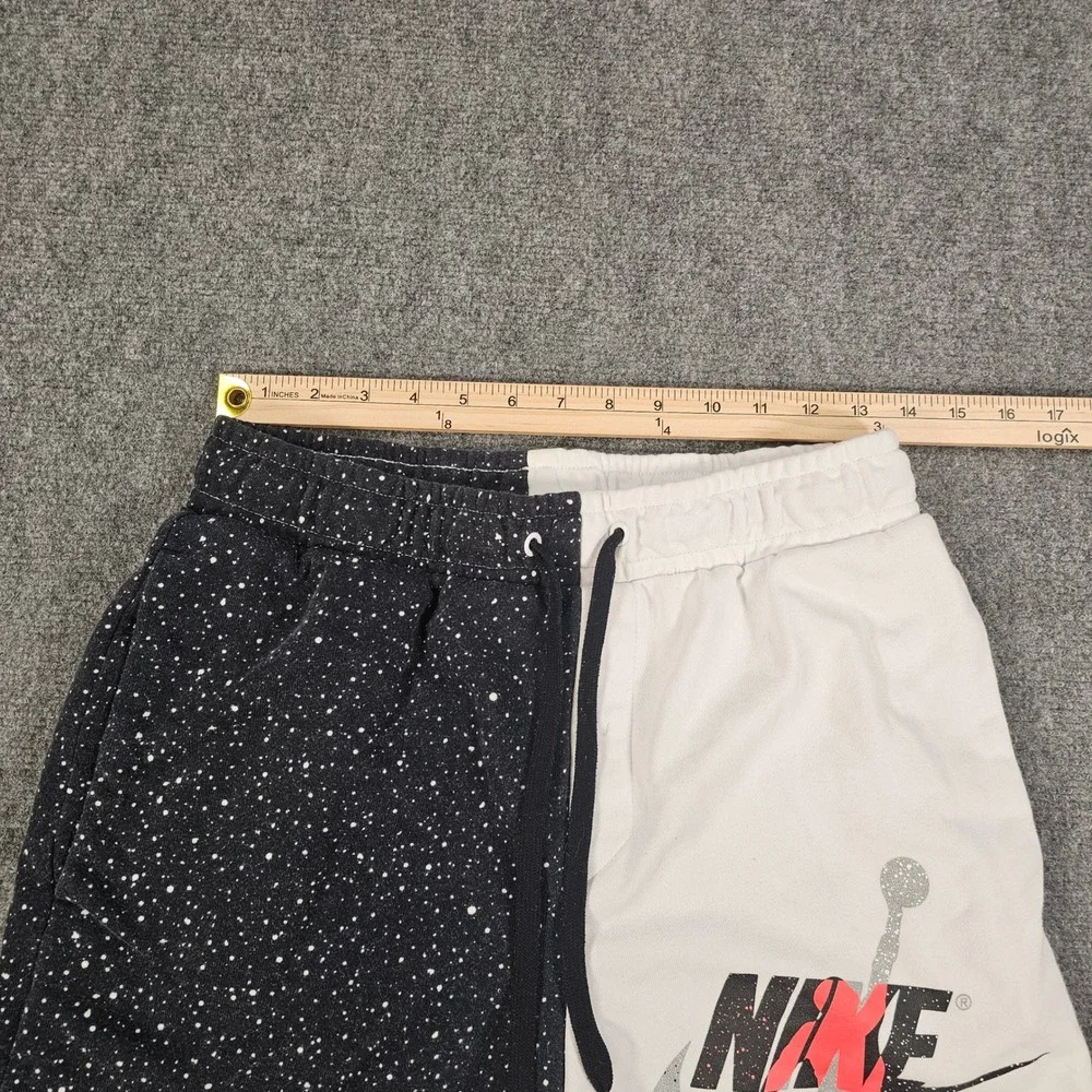 Jordan Jumpman Classics Fleece‎ Shorts Mens Medium White Black Split CK2854-100